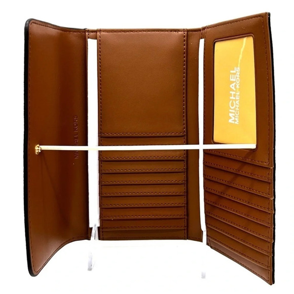 Michael Kors Large trifold Wallet Vanilla/Brown - Picture 6 of 7